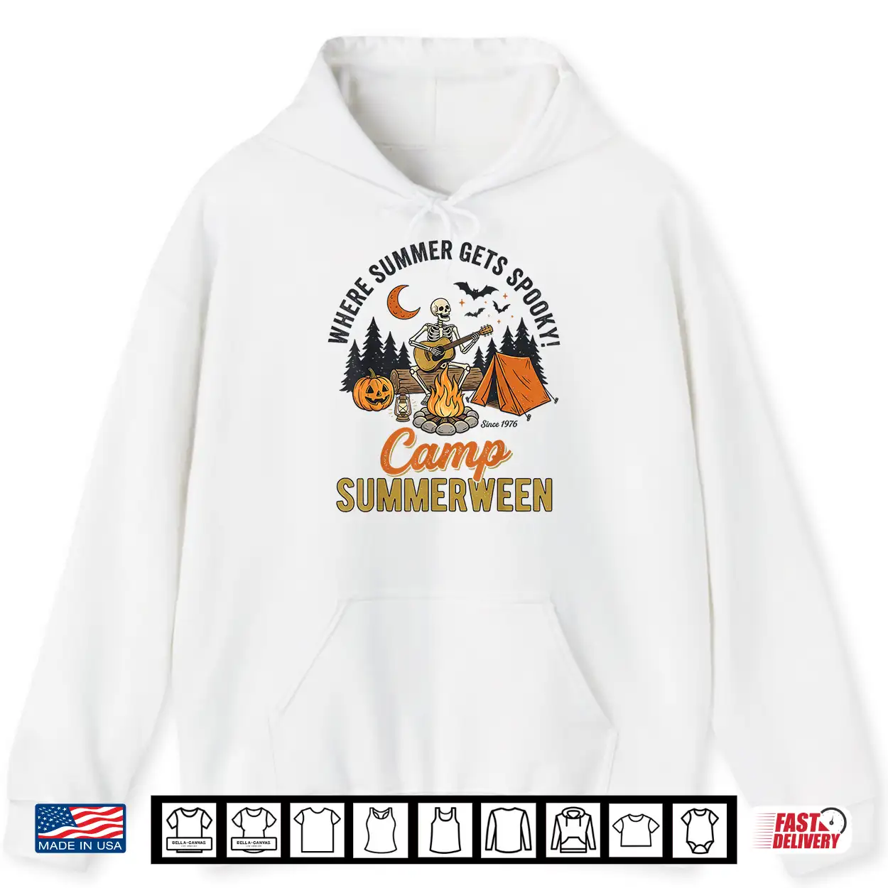 Summerween Where Summer Gets Spooky Camping Skeleton Camper Shirt Summerween Where Summer Gets Spooky Camping Skeleton Camper Shirt