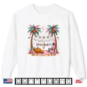 Summerween Palm Trees Ghosts Beach Halloween Shirt 2 Sweatshirt Summerween Palm Trees Ghosts Beach Halloween Shirt