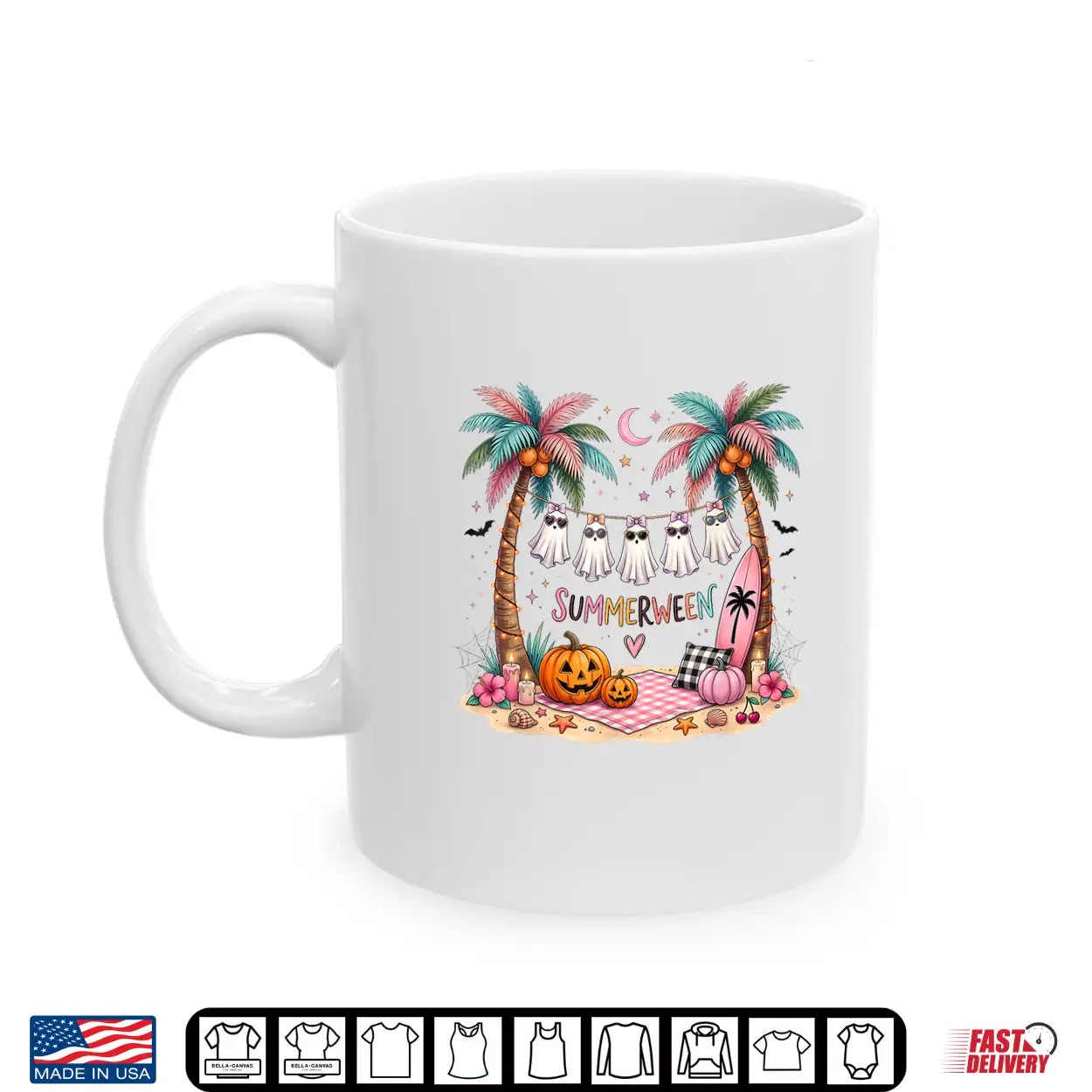 Summerween Palm Trees Ghosts Beach Halloween Shirt Summerween Palm Trees Ghosts Beach Halloween Shirt