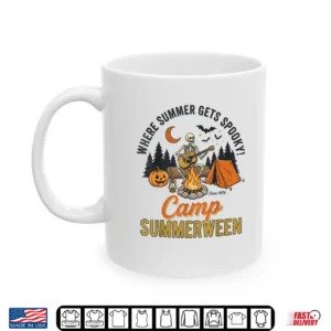 Summerween Where Summer Gets Spooky Camping Skeleton Camper Shirt 3 Mug Summerween Where Summer Gets Spooky Camping Skeleton Camper Shirt