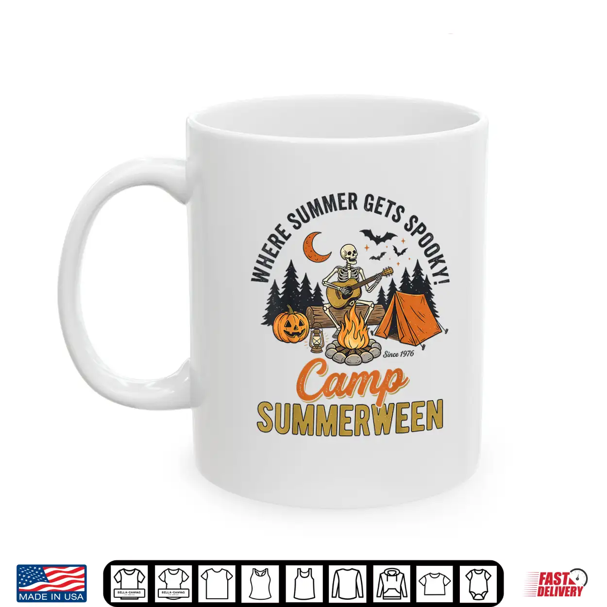 Summerween Where Summer Gets Spooky Camping Skeleton Camper Shirt Summerween Where Summer Gets Spooky Camping Skeleton Camper Shirt