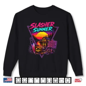 Vintage Spooky Camp Summerween Halloween 80S Slasher Summer Shirt 2 Sweatshirt Vintage Spooky Camp Summerween Halloween 80s Slasher Summer Shirt
