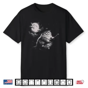 Chonk Witch Cat Meme Wizard Kitten Moon Shirt