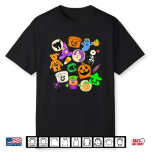 Cute Funny Boo Ghost Vintage 90S Halloween Collage Doodles Shirt