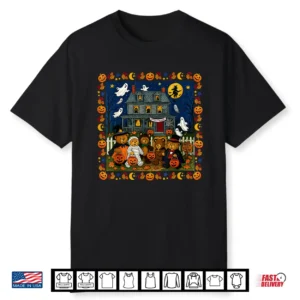 Cute Funny Mummy Ghosts Trick Or Treat Bears Haunted House Shirt