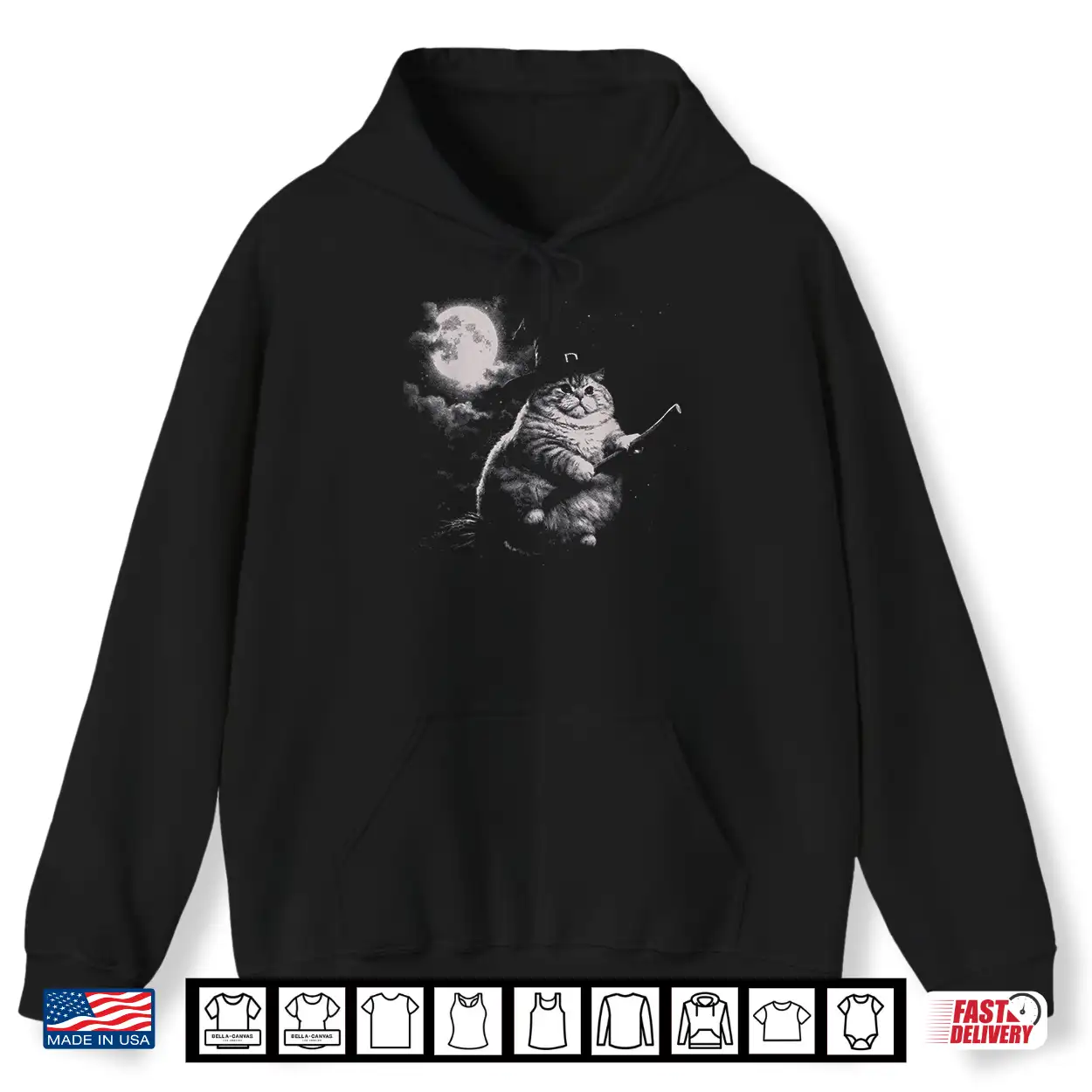 Chonk Witch Cat Meme Wizard Kitten Moon Shirt Chonk Witch Cat Meme Wizard Kitten Moon Shirt