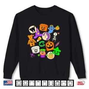 Sweatshirt Cute Funny Boo Ghost Vintage 90s Halloween Collage Doodles Shirt