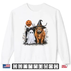 Cute Fall Highland Cow Spooky Ghost Autumn Pumpkin Halloween Shirt 2 Sweatshirt Cute Fall Highland Cow Spooky Ghost Autumn Pumpkin Halloween Shirt
