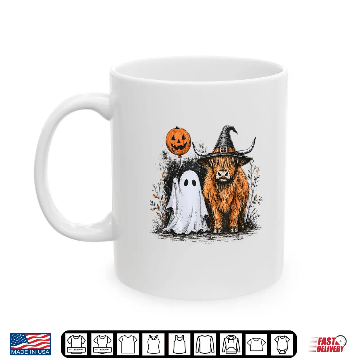 Cute Fall Highland Cow Spooky Ghost Autumn Pumpkin Halloween Shirt Cute Fall Highland Cow Spooky Ghost Autumn Pumpkin Halloween Shirt
