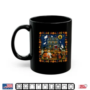 Mug Cute Funny Mummy Ghosts Trick or Treat Bears Haunted House Shirt