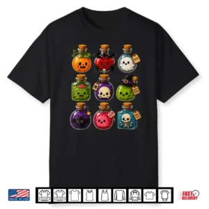 Halloween Potion Characters Spooky Cute Monsters Girls Women Shirt