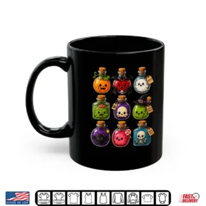 Mug Halloween Potion Characters Spooky Cute Monsters Girls Women Shirt