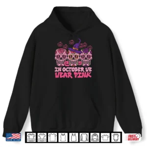 In October We Wear Pink Sugar Skull Halloween Breast Cancer Performance Shirt 1 Hoodie In October We Wear Pink Sugar Skull Halloween Breast Cancer Performance Shirt