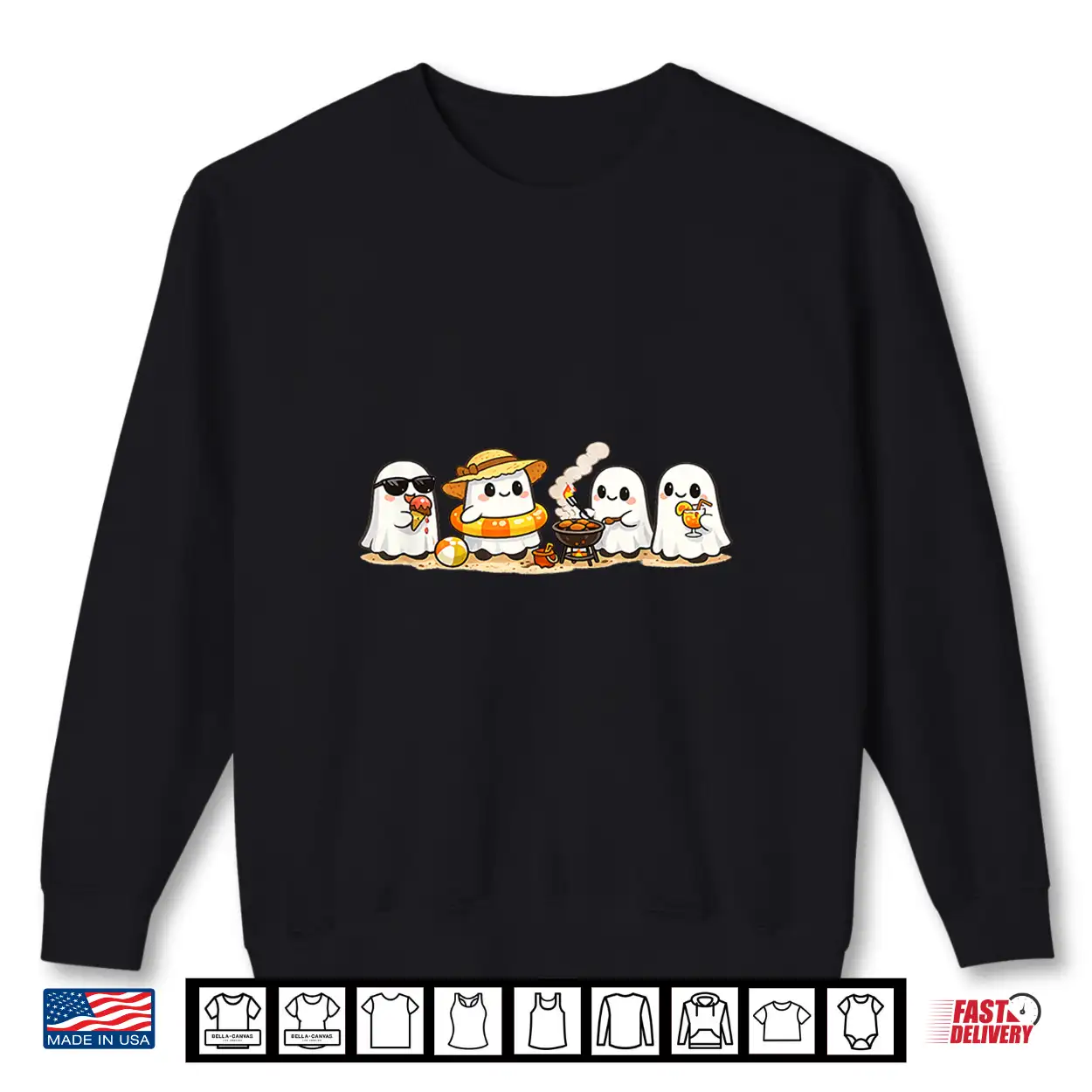 Happy Summerween Summer Funny Spooky Ghost Halloween Kids Shirt Happy Summerween Summer Funny Spooky Ghost Halloween Kids Shirt