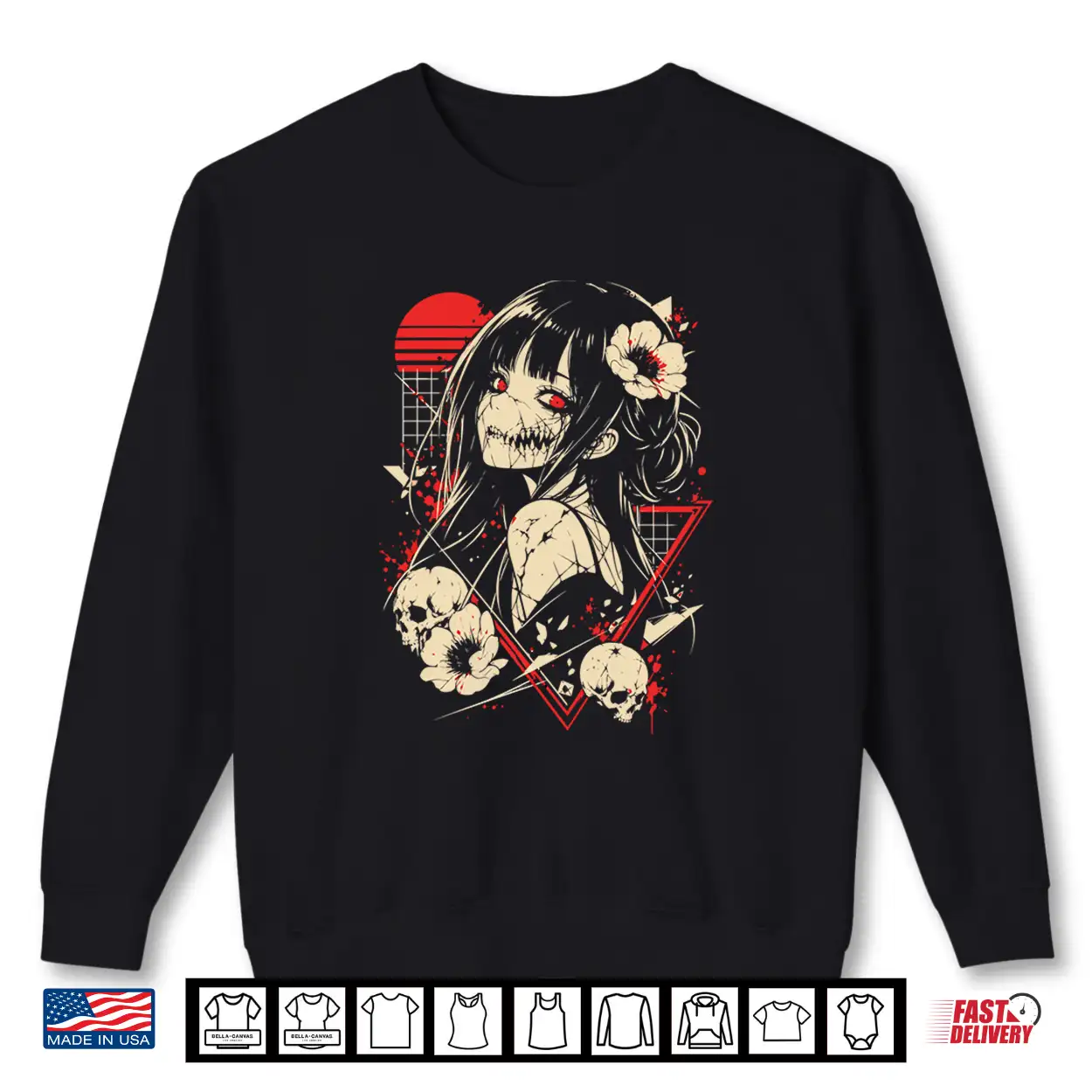 Mens Anime Convention Outfit Dark Anime Girl Creepy Cosplay Performance Shirt Mens Anime Convention Outfit Dark Anime Girl Creepy Cosplay Performance Shirt