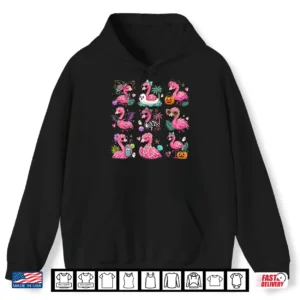 Pink Flamingo Summerween Halloween Girls Women Shirt 1 Hoodie Pink Flamingo Summerween Halloween Girls Women Shirt