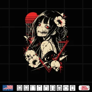 Mens Anime Convention Outfit Dark Anime Girl Creepy Cosplay Performance Shirt 4 Design Mens Anime Convention Outfit Dark Anime Girl Creepy Cosplay Performance Shirt