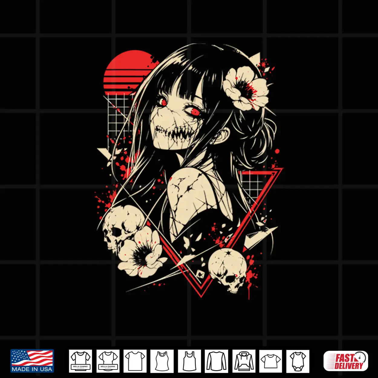 Mens Anime Convention Outfit Dark Anime Girl Creepy Cosplay Performance Shirt Mens Anime Convention Outfit Dark Anime Girl Creepy Cosplay Performance Shirt