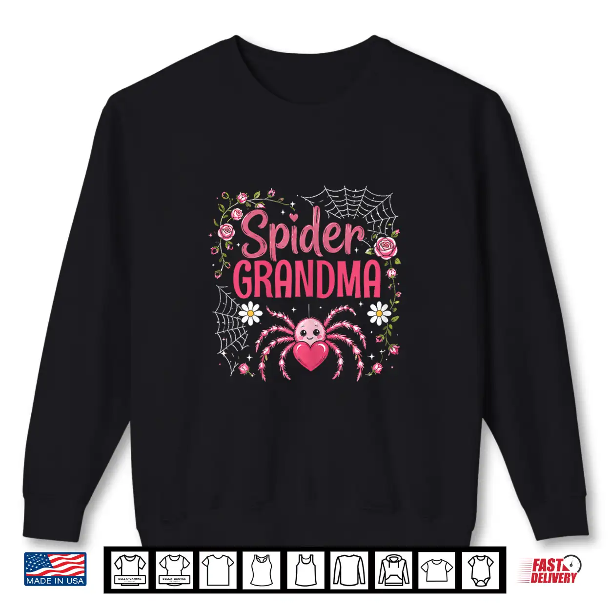Spider Grandma Family Pink Spider Silk Funny Halloween Women Shirt Spider Grandma Family Pink Spider Silk Funny Halloween Women Shirt