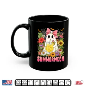 Summerween Funny Ghost Halloween Summer Floral Women Girls Shirt 3 Mug Summerween Funny Ghost Halloween Summer Floral Women Girls Shirt
