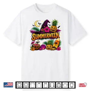 Summerween Queen Spooky Funny Skeleton Halloween Shirt