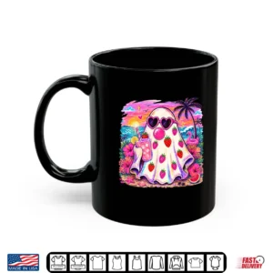 Mug Summerween Ghost Strawberry Halloween Tropical Girl Women Shirt
