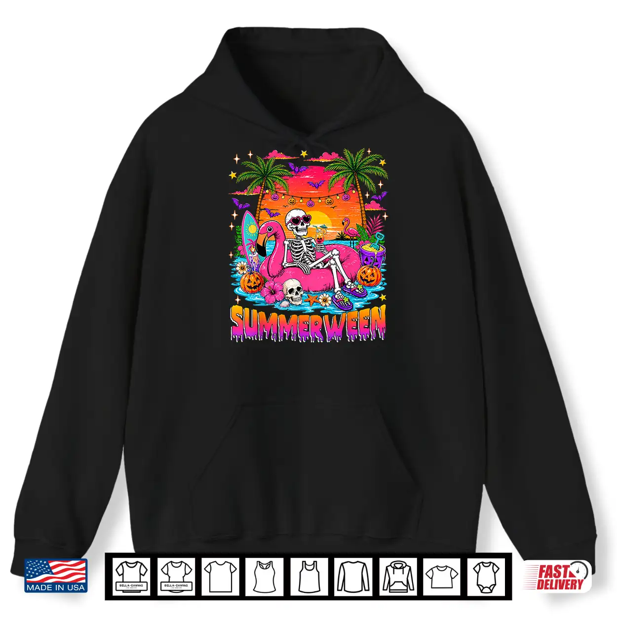 Summerween Skeleton Halloween Summer Floral Women Girl Kids Shirt Summerween Skeleton Halloween Summer Floral Women Girl Kids Shirt