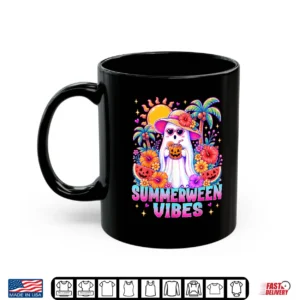 Summerween Vibes Spooky Ghost Pumpkins Halloween Women Girls Shirt 3 Mug Summerween Vibes Spooky Ghost Pumpkins Halloween Women Girls Shirt