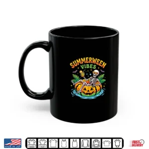 Summerween Vibes Spooky Summer Halloween Skeleton Pool Float Shirt 3 Mug Summerween Vibes Spooky Summer Halloween Skeleton Pool Float Shirt
