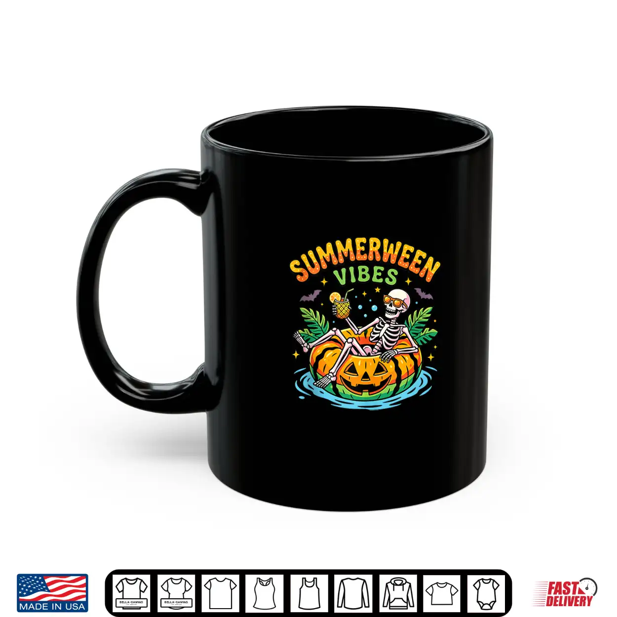 Summerween Vibes Spooky Summer Halloween Skeleton Pool Float Shirt Summerween Vibes Spooky Summer Halloween Skeleton Pool Float Shirt