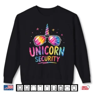 Sweatshirt Tie dye Unicorn Security Halloween Costume Funny Dad Mom Shirt