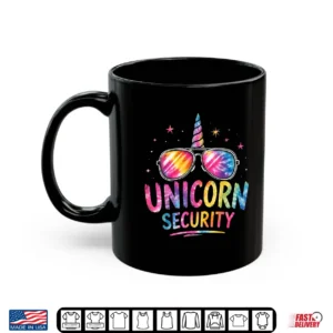 Mug Tie dye Unicorn Security Halloween Costume Funny Dad Mom Shirt
