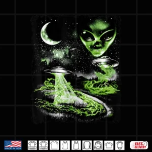 Design Vintage 90s Alien UFO Halloween Alien Abduction Space Lover Shirt