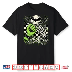 Pinky Promise Skeleton Bat Spooky Halloween OD Shirt