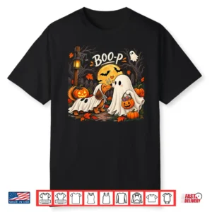 Ghost Boop Dachshund Halloween Dog Lover OD Shirt
